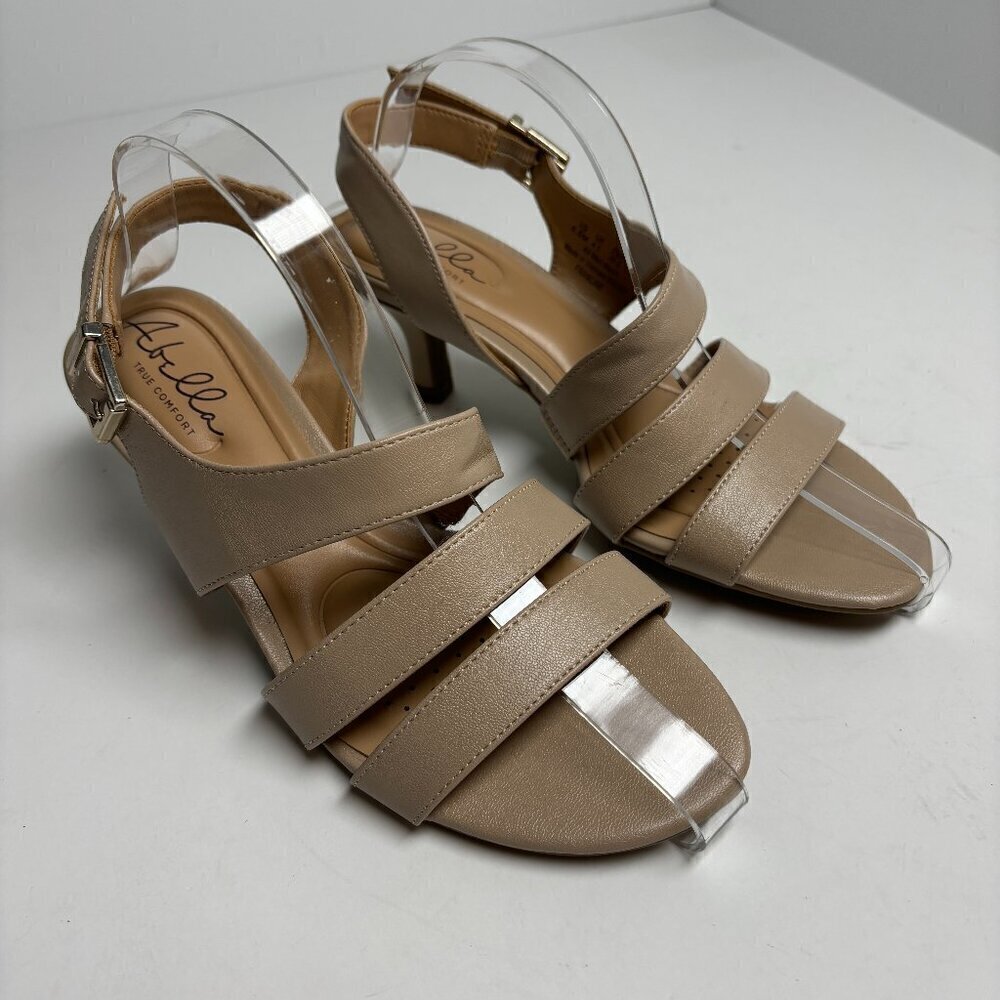 Abella Francine”Tender Taupe Dress Strappy Sandals Size 6.5